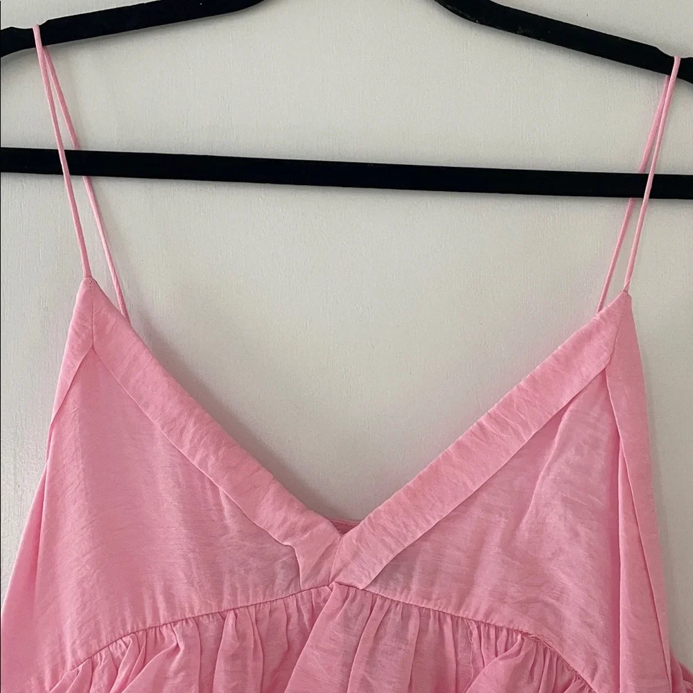 Pink Ruffled Tank Top - Picture 2 of 4